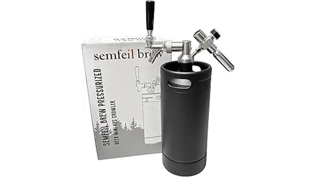 128oz mini keg growler