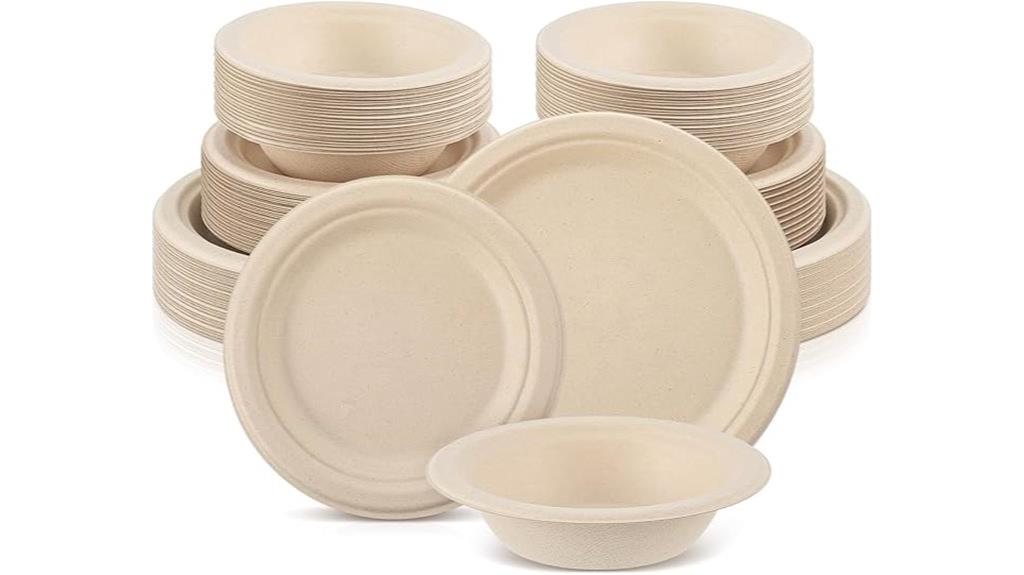 150 piece eco tableware set