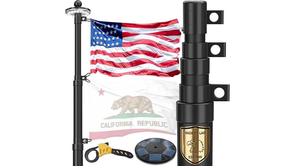 20 ft aluminum flagpole