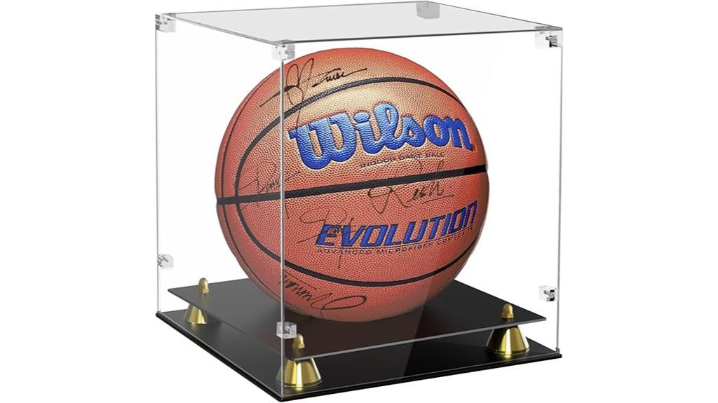 acrylic basketball memorabilia display