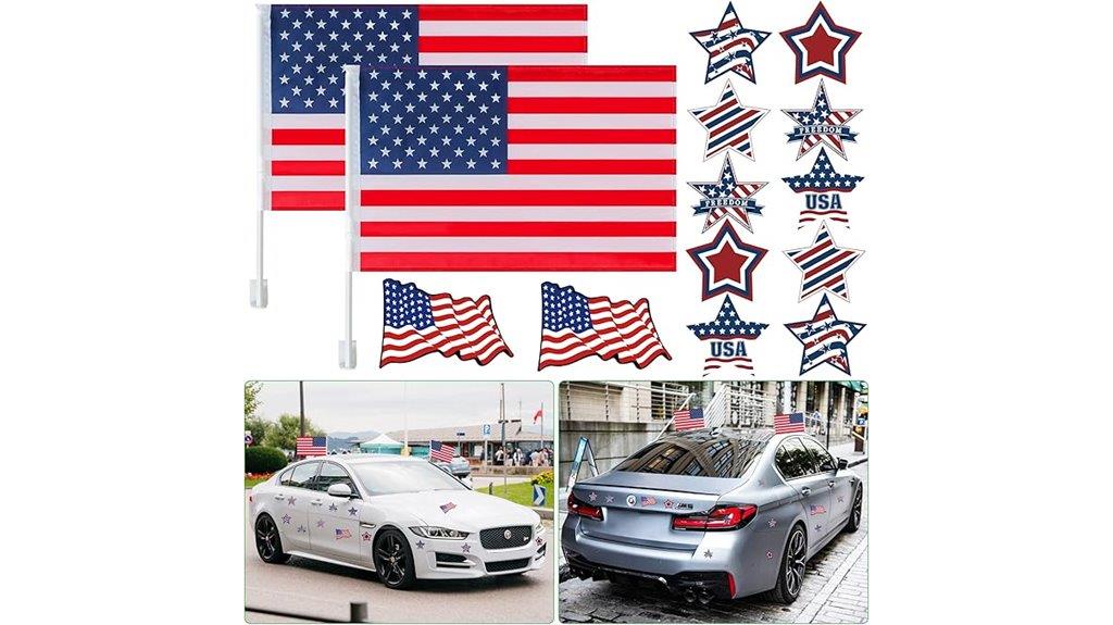american patriotic car flags