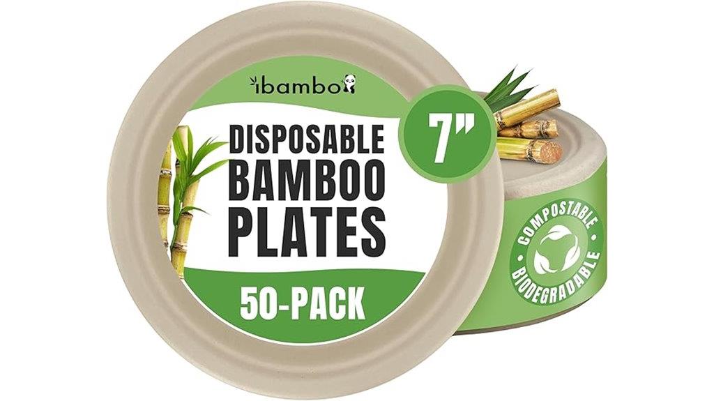 bamboo 50 pack dinnerware