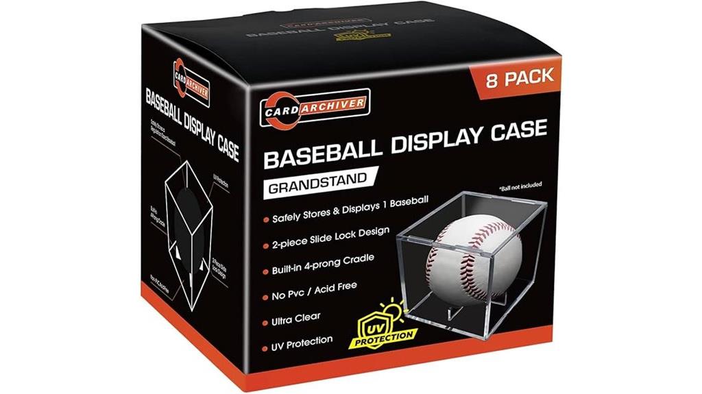 baseball display cases set