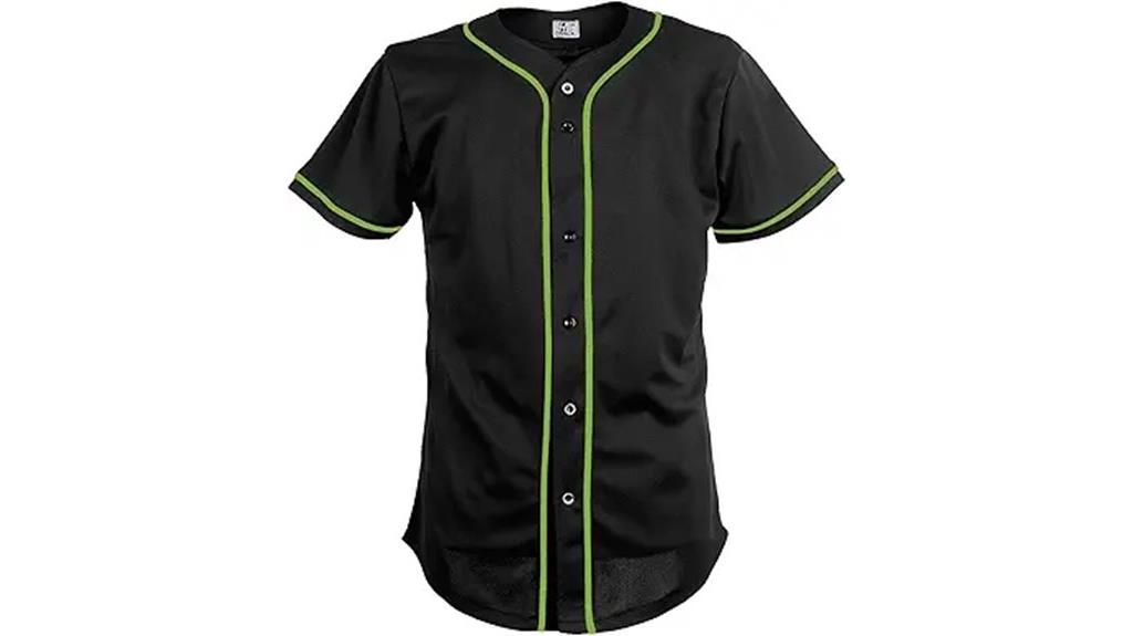 black custom baseball jersey