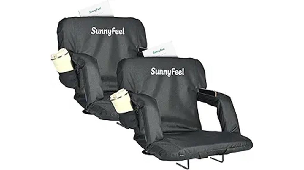 black stadium seat cushions