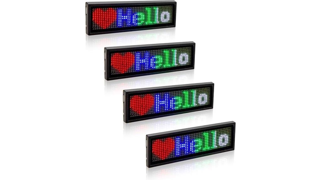 bluetooth led name tags