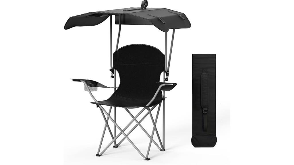 canopy lounge chair with sunshade