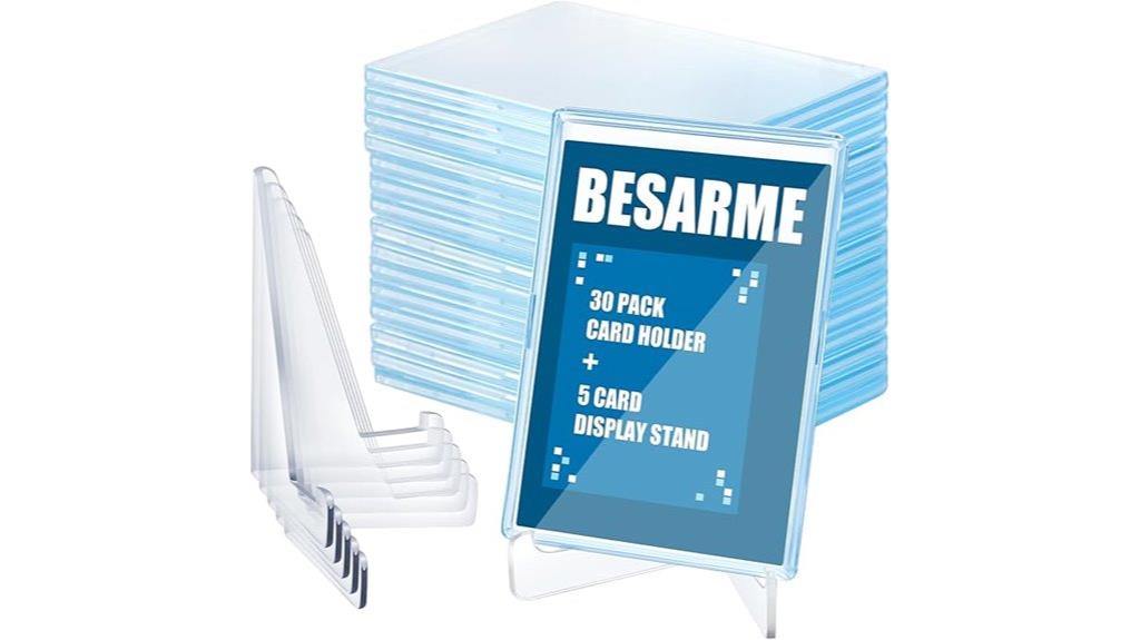 card sleeves and stands