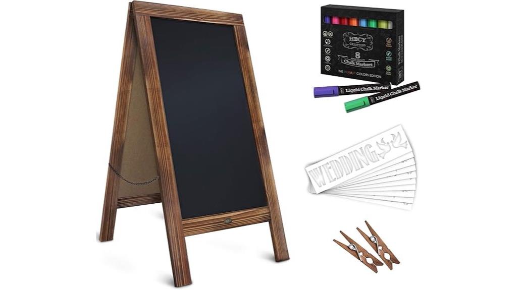 chalkboard with markers