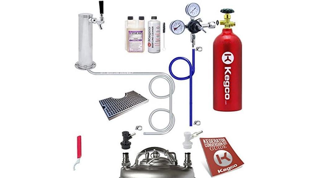 chrome 1 tap kegerator kit
