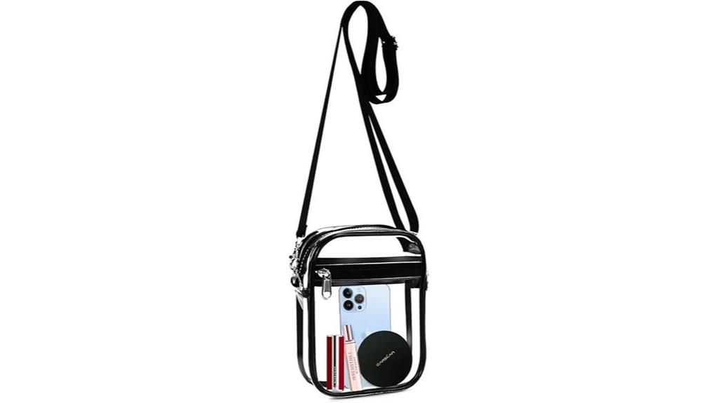 clear stadium crossbody purse