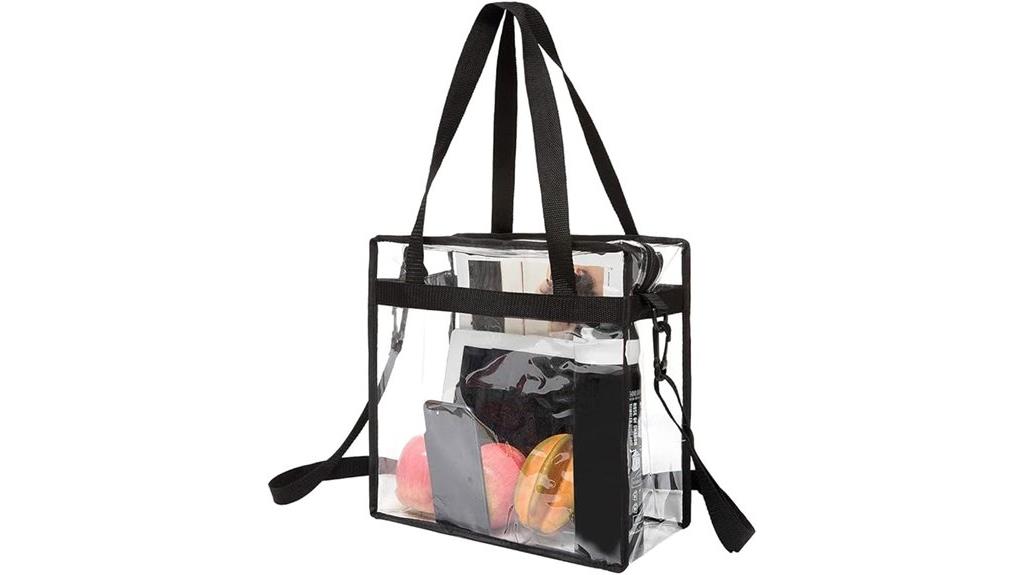 clear zipper tote bag