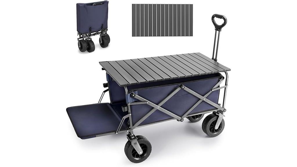 collapsible wagon with table