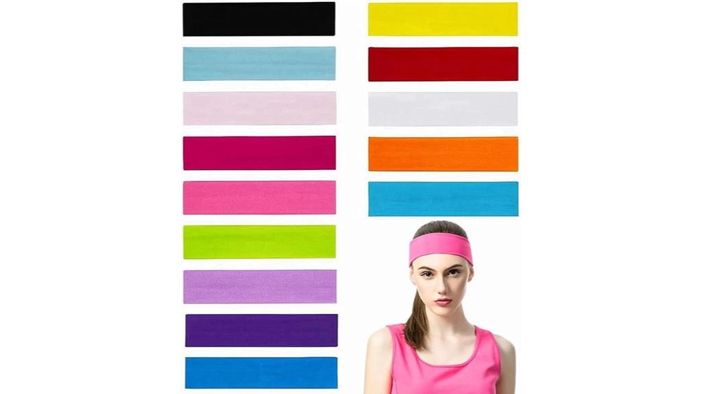 colorful cotton yoga headbands