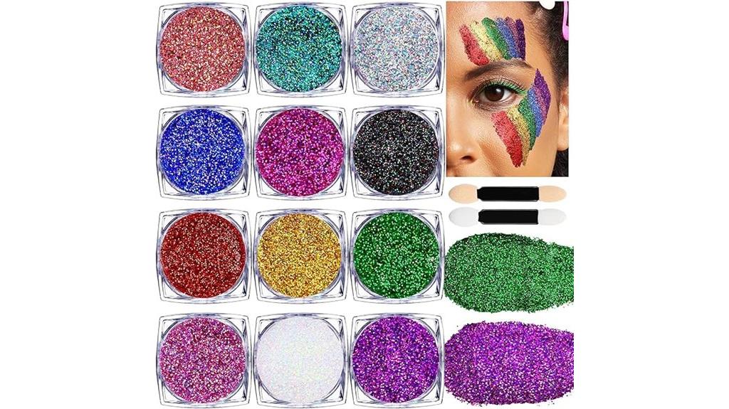 colorful festival glitter gel