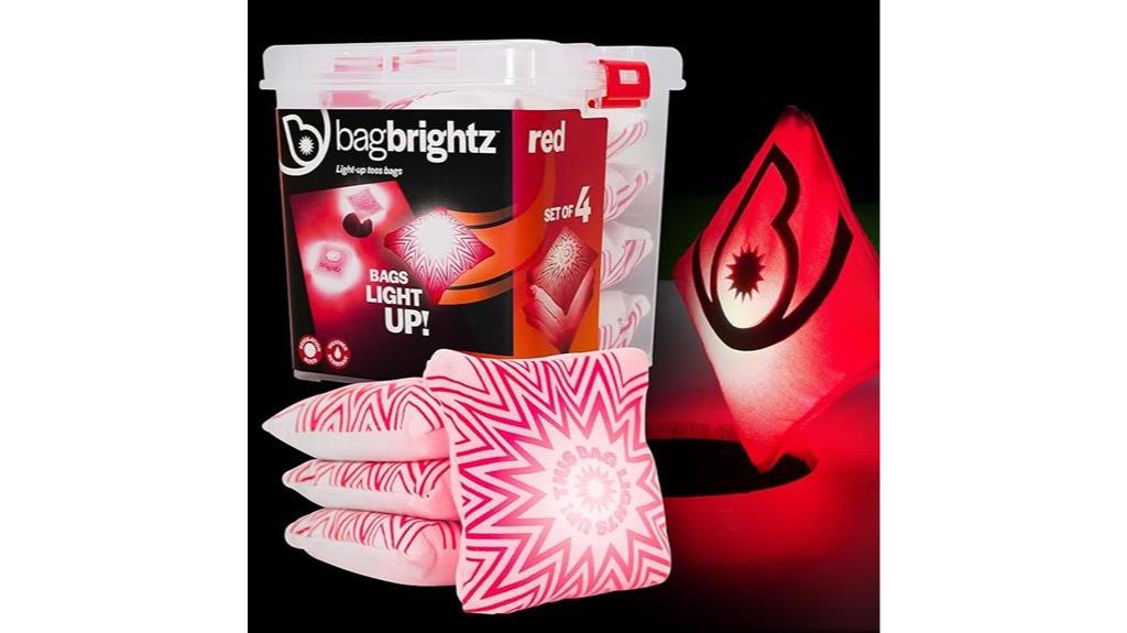 colorful led cornhole bags