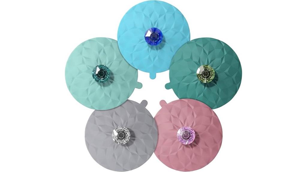 colorful silicone cup lids