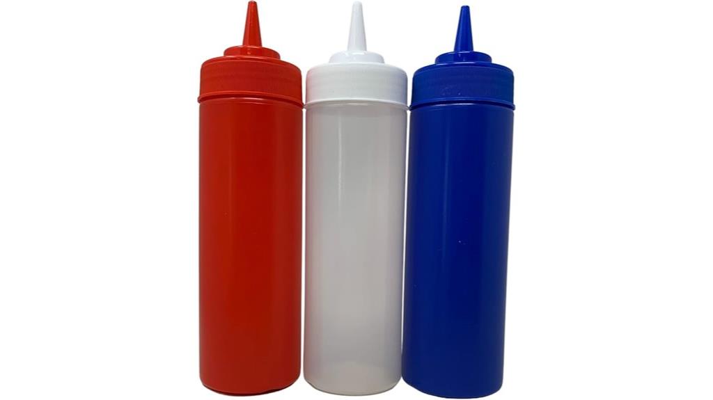 colorful squeeze bottle set