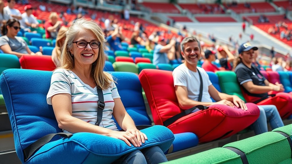 comfortable portable bleacher cushions