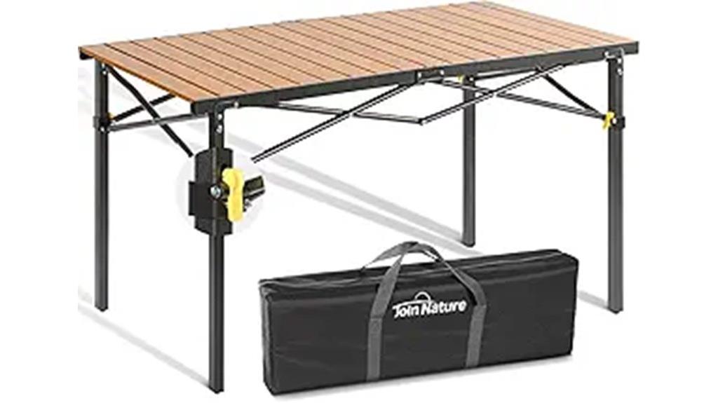 compact camping table for groups