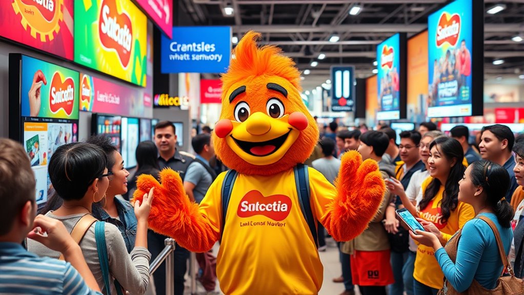consistent mascot brand presence