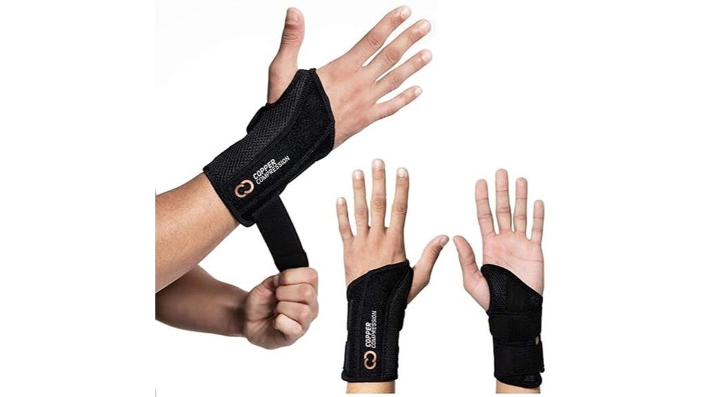 copper wrist support brace