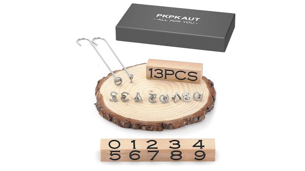 custom wood branding iron set