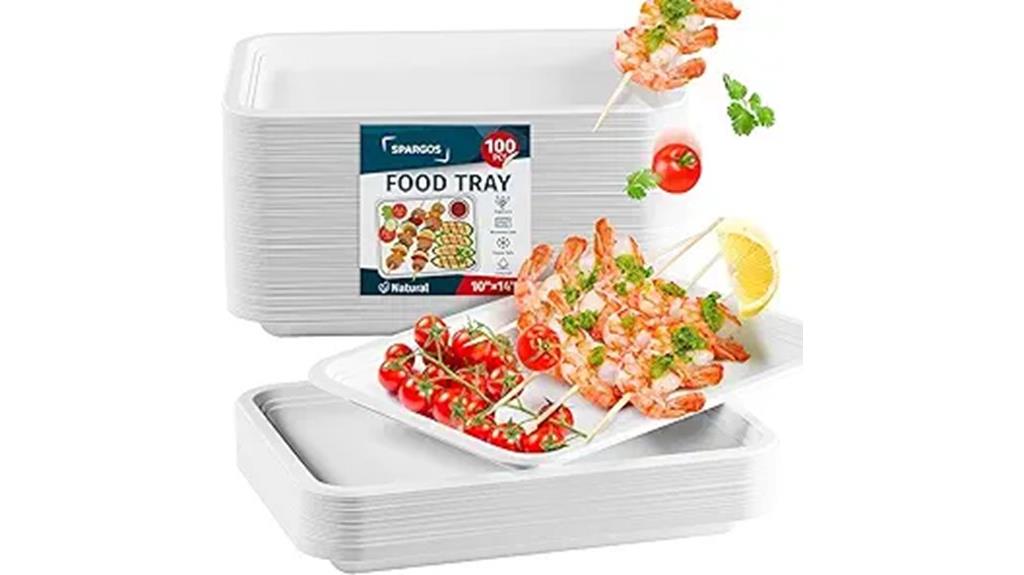 disposable biodegradable paper trays