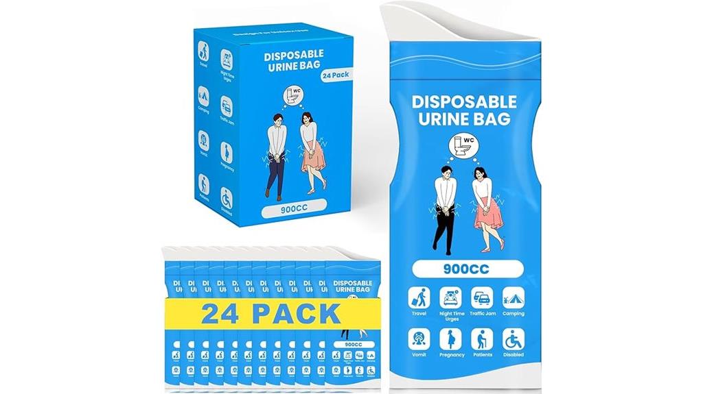 disposable urinal bags for travel