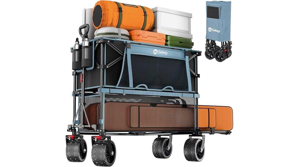 double deck folding wagon