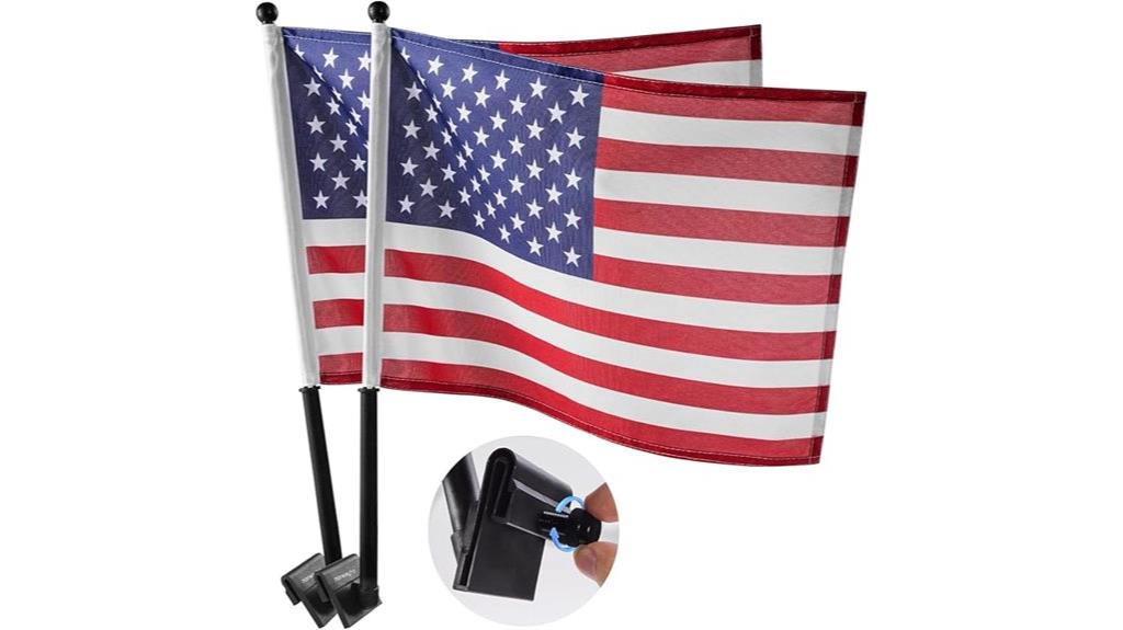dual car flags set