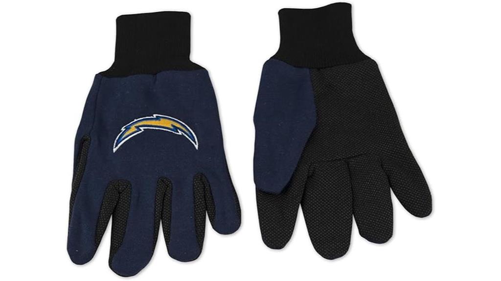 dual colored football gloves