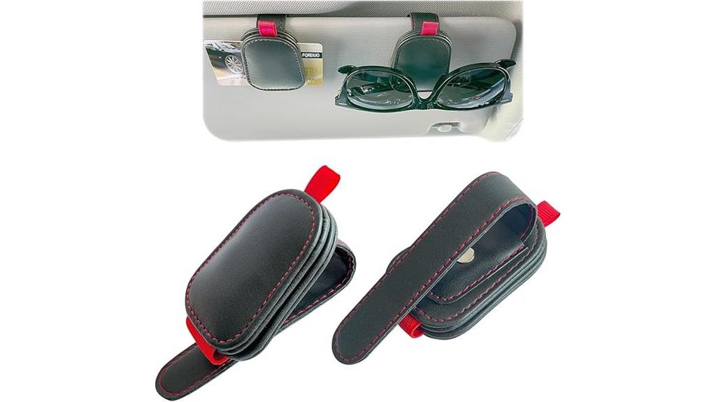 dual magnetic sunglasses holders