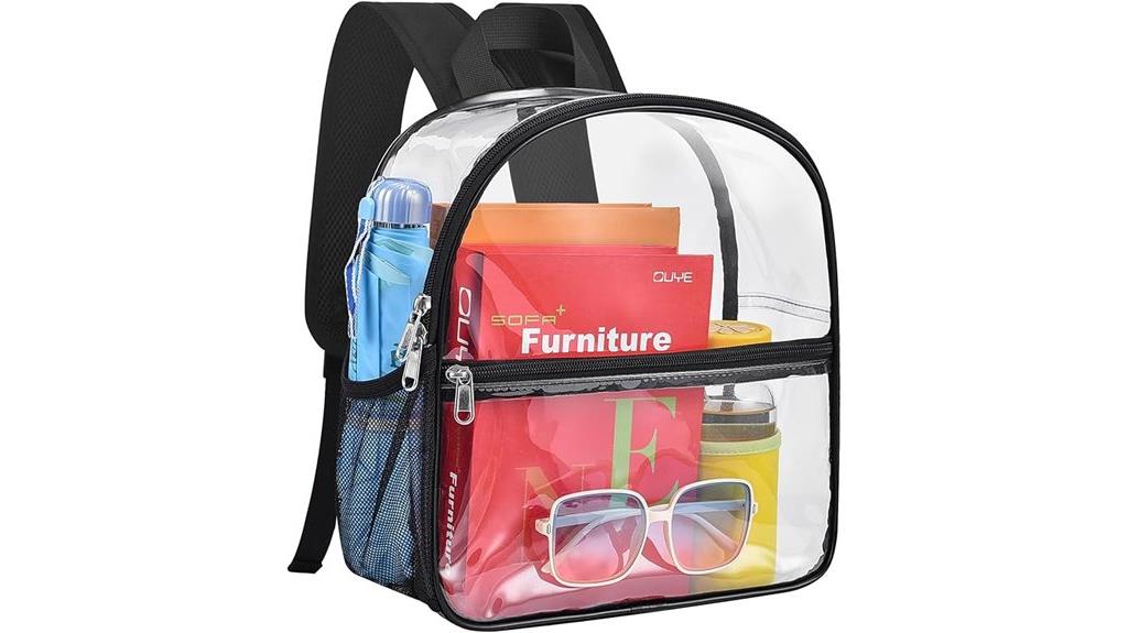 durable clear backpack straps