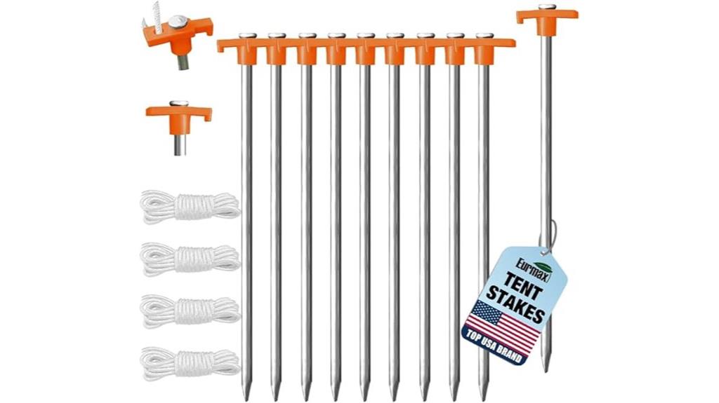 durable galvanized camping stakes