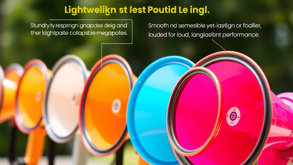 durable plastic megaphone features
