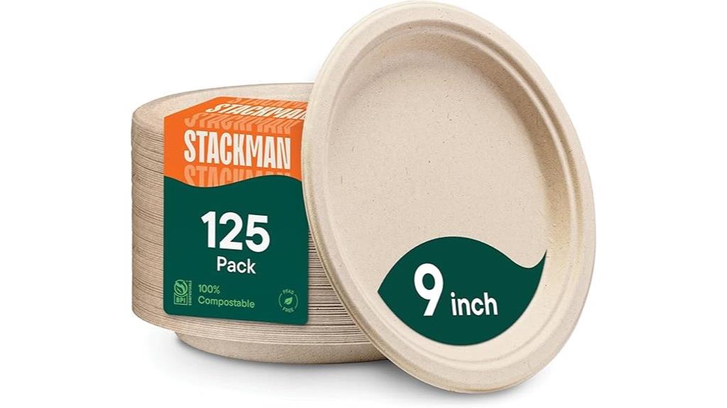 eco friendly 125 pack paper plates