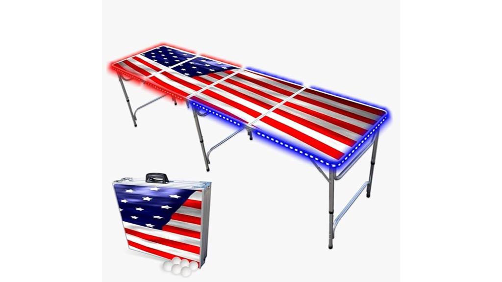 eight foot foldable pong table