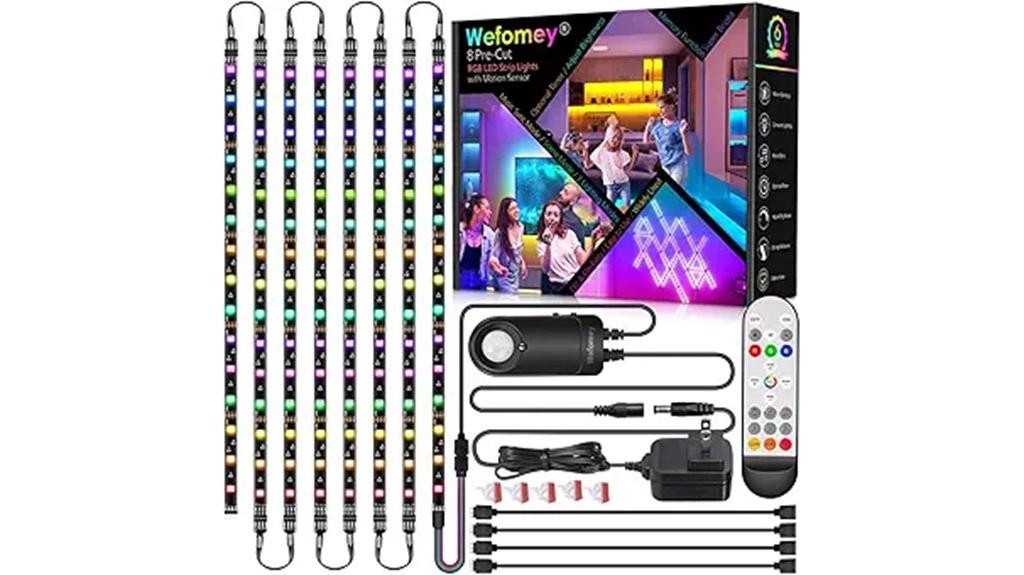 eight piece rgb lighting