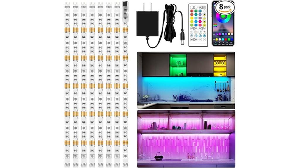 eight piece rgb lighting