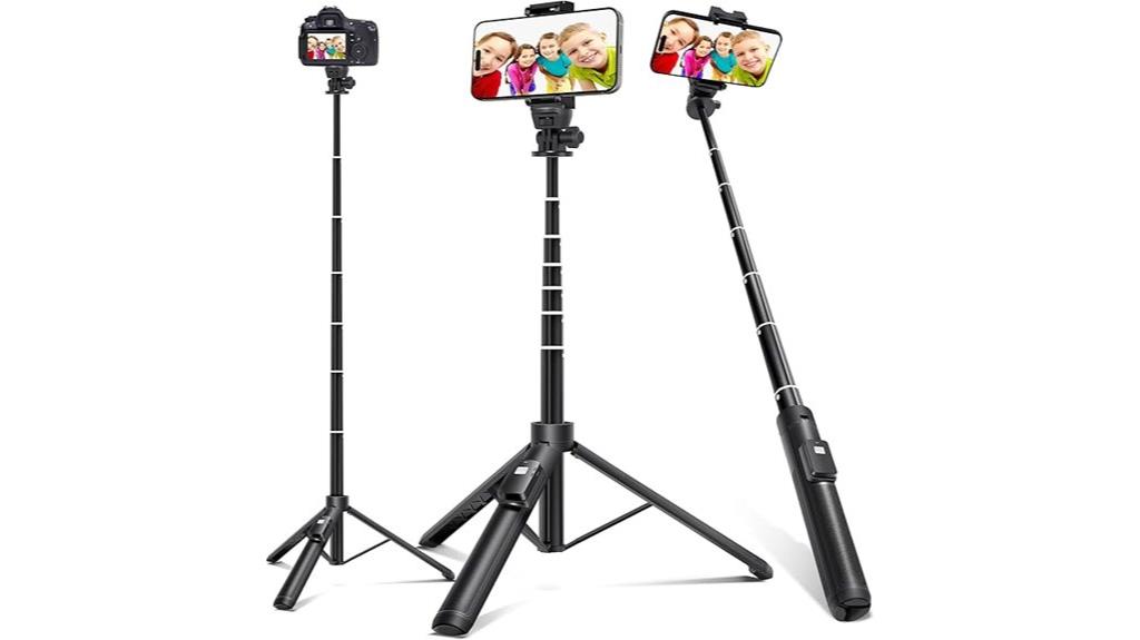 extendable selfie stick tripod