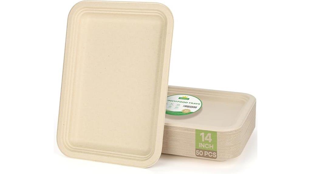 fifty 14 inch disposable trays