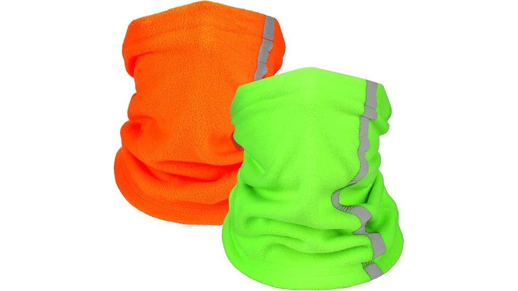 fleece gaiters with reflective safety