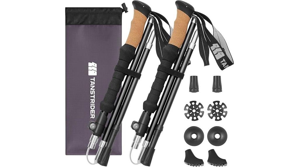 foldable cork hiking poles