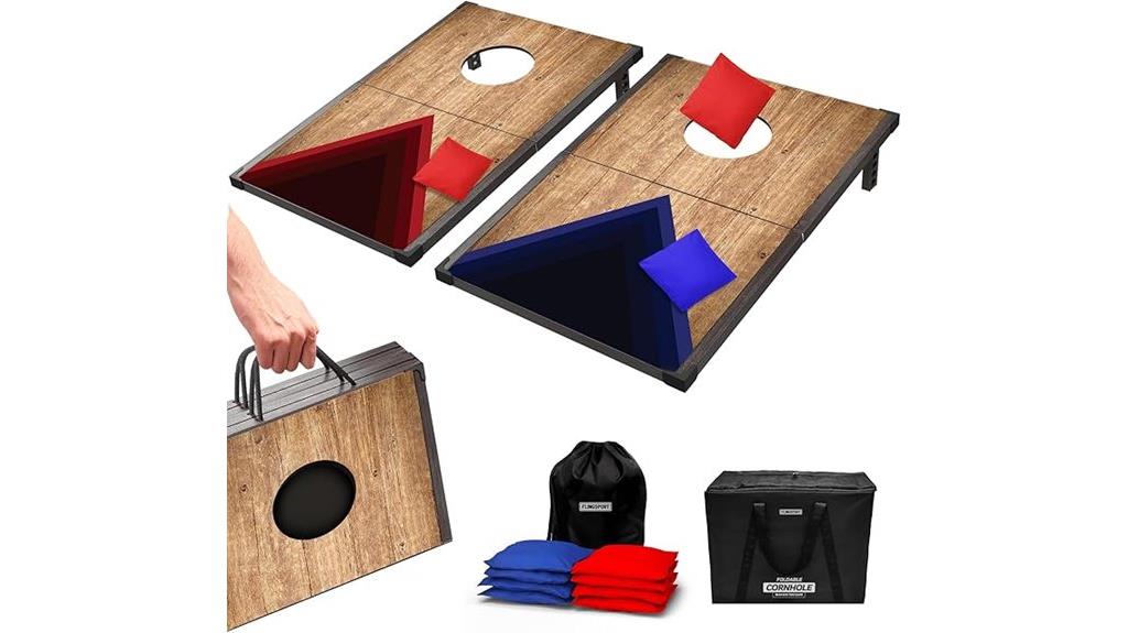 foldable travel cornhole board