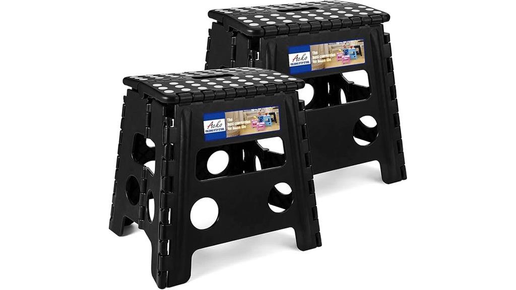 foldable two step stool
