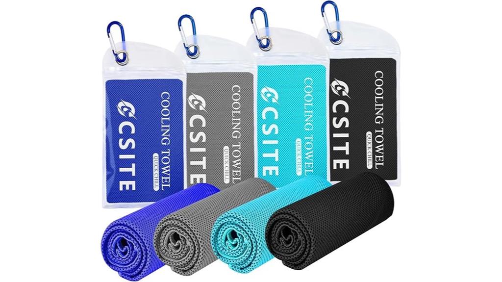 four cooling towels pack