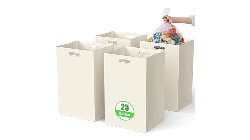 four gallon disposable trash cans