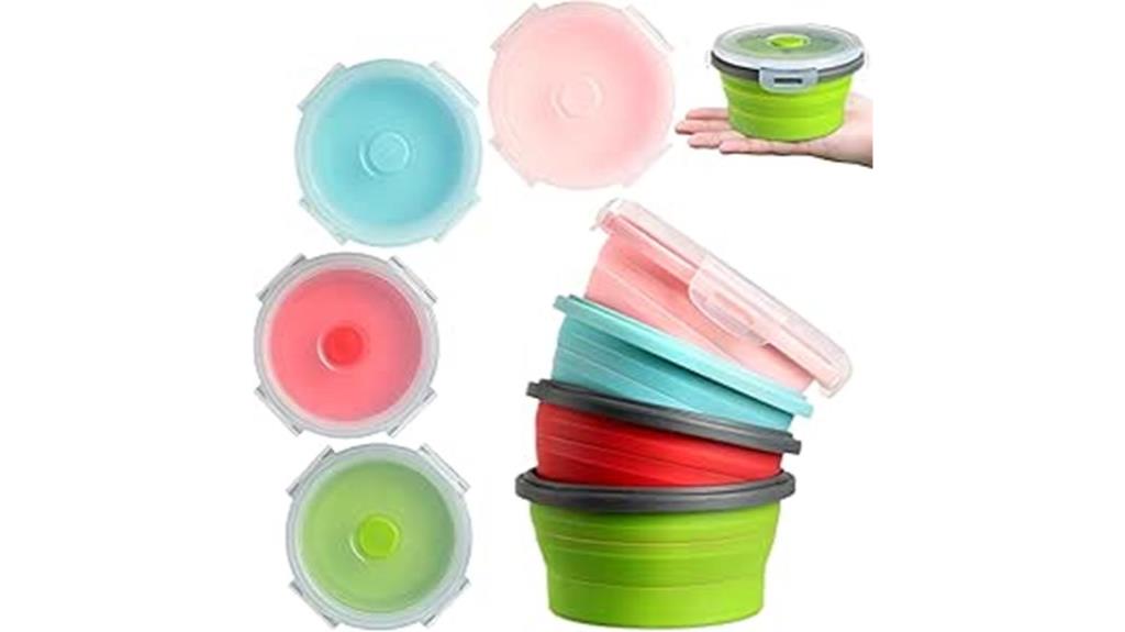 four piece folding bowls