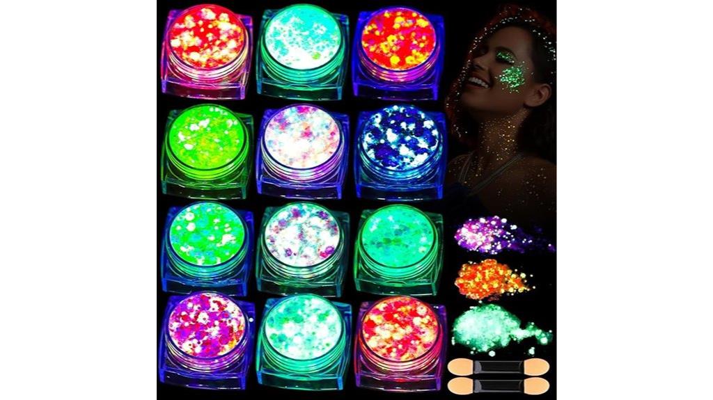 glow in the dark glitter gel